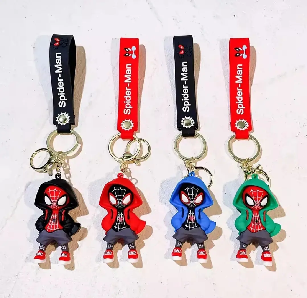 Picture of Huddie wearing spiderman/Spiderman Cute Pendant keyring Keychain Bag Keyring