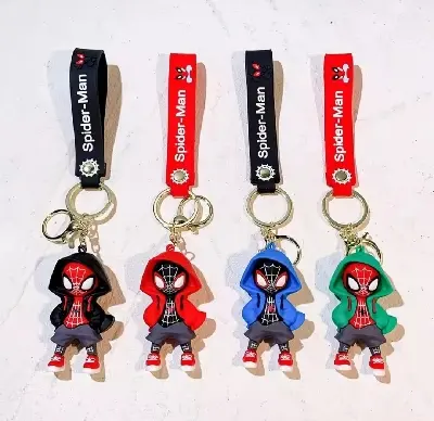 Picture of Huddie wearing spiderman/Spiderman Cute Pendant keyring Keychain Bag Keyring