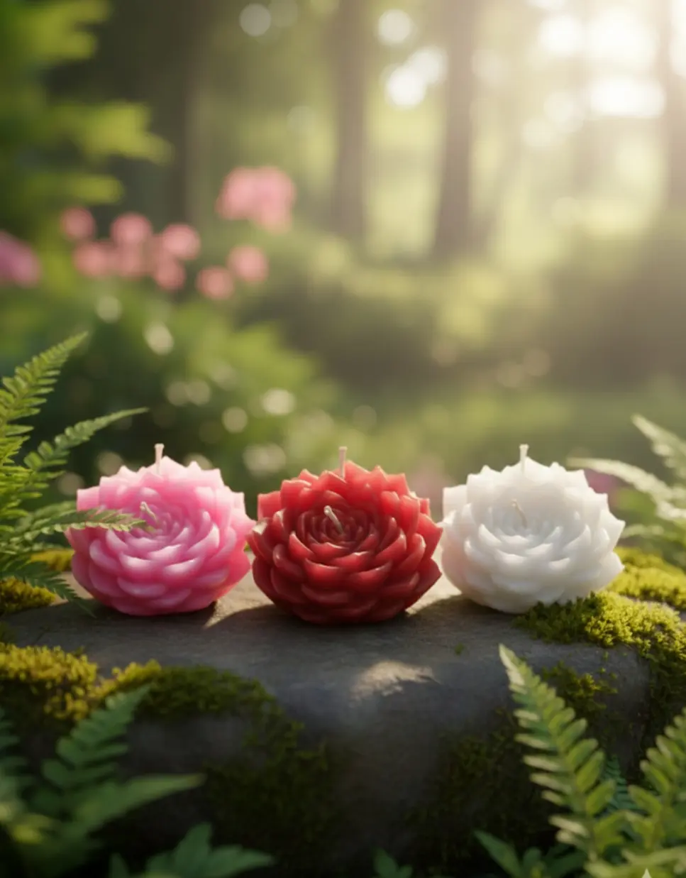 Picture of Lotus Flower Candle - Premium Soy Wax Calming Floral candle