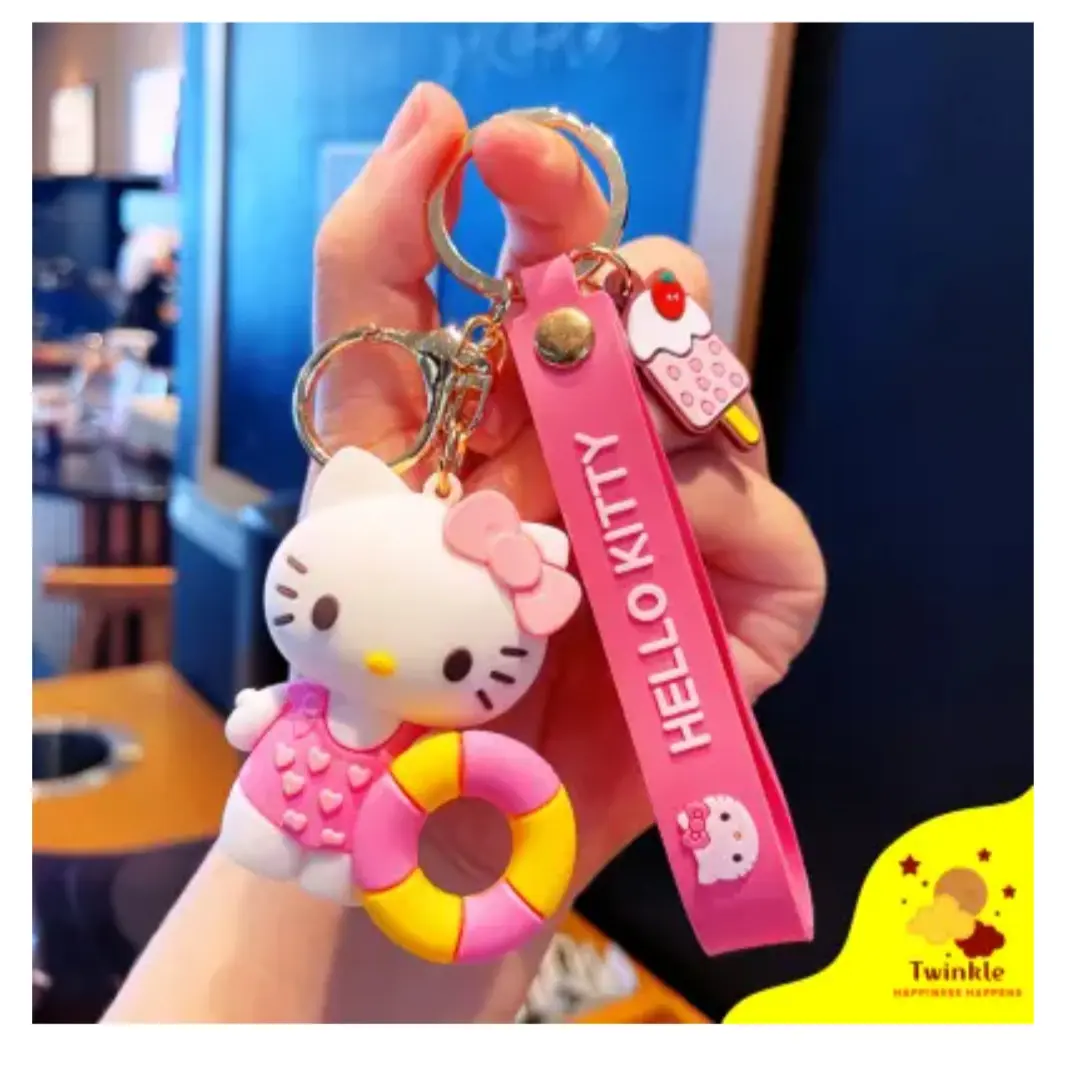 Picture of Cutest Hello Kitty keychain/Pompompurin Pendant Exclusive Key Ring Car Bag Jewelry home use and gift - Pink