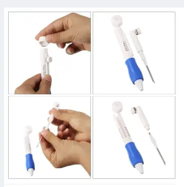 Picture of Magic Embroidery Pen Pratical Abs/Punch Needle Tool. Adjustable Needle Length Embroidery Needle Punch with 3 Sizes Needle Pen Kit Tool. - Multicolor