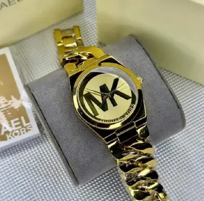 Picture of Mk Luxury Fashion Stainless Steel Imported Wuartz Movement Ladies Wristwatch For Women - Gold