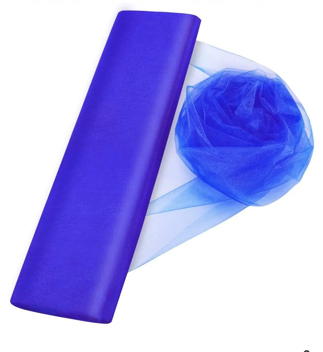 Picture of 10 feet White Crystal Organza Tulle Sheer Fabric Backdrop Curtains for Wedding Bridal Shower Birthday Party Event Decorations