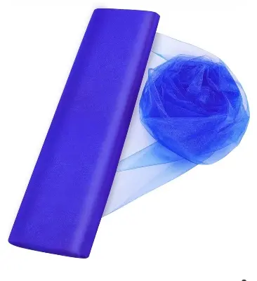 Picture of 10 feet White Crystal Organza Tulle Sheer Fabric Backdrop Curtains for Wedding Bridal Shower Birthday Party Event Decorations