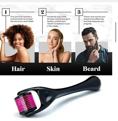 Picture of Derma Roller 0.5 mm Professional Titanium Microneedle Derma Roller Hair Regrowth Acne Scars Anti-aging Skin Therapy Dermatology System - 5MMDR