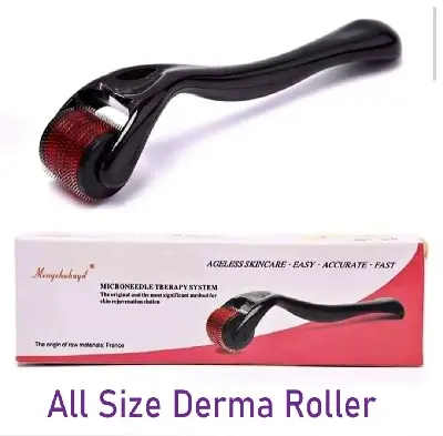 Picture of Derma Roller 0.5 mm Professional Titanium Microneedle Derma Roller Hair Regrowth Acne Scars Anti-aging Skin Therapy Dermatology System - 5MMDR