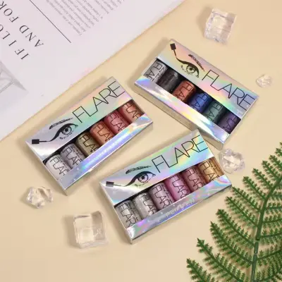 Picture of 6pcs/set Waterproof Glitter Eyeliner Liquid Shiny Eyeshadow Brighten Eyeshadow Diamond Pearlescent Eyemakeup Longlasting Shimmer Glitter Eyeshadow
