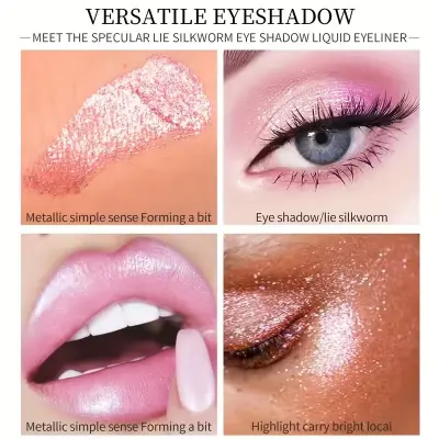 Picture of 6pcs/set Waterproof Glitter Eyeliner Liquid Shiny Eyeshadow Brighten Eyeshadow Diamond Pearlescent Eyemakeup Longlasting Shimmer Glitter Eyeshadow