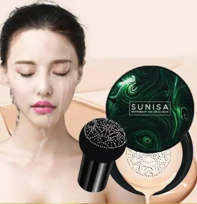 Picture of Sunisa 3 in 1 CC and BB Water Proof Foundation Concealer Cream with Air Cushion Mushroom - 20gm