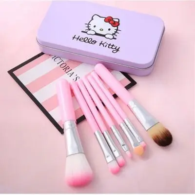 Picture of Hello Kitty Makeup Fever Mini Brush Set (Pink) 7Pcs - Brush Set Pink