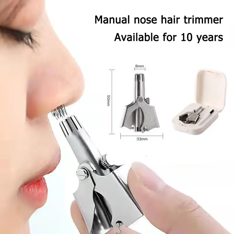 Picture of Nose Hair Trimmer For Men And Women With Noise Wash able Man-ual Nasal Hair