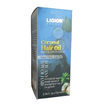 Picture of Ligion Herbal Hair Oil pure & cold pressed Coconut Oil - 100ML (3.38 fl. oz)