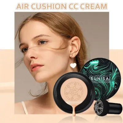 Picture of SUNISA Foundation Base Waterproof Mushroom Head Air Cushion BB CC Cream Moisturizing Liquid Foundation 20gm - Makeup Faundation