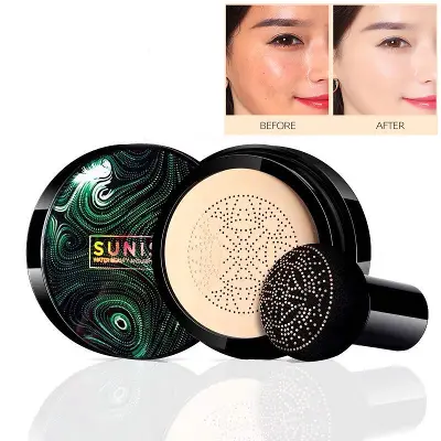 Picture of SUNISA Foundation Base Waterproof Mushroom Head Air Cushion BB CC Cream Moisturizing Liquid Foundation 20gm - Makeup Faundation