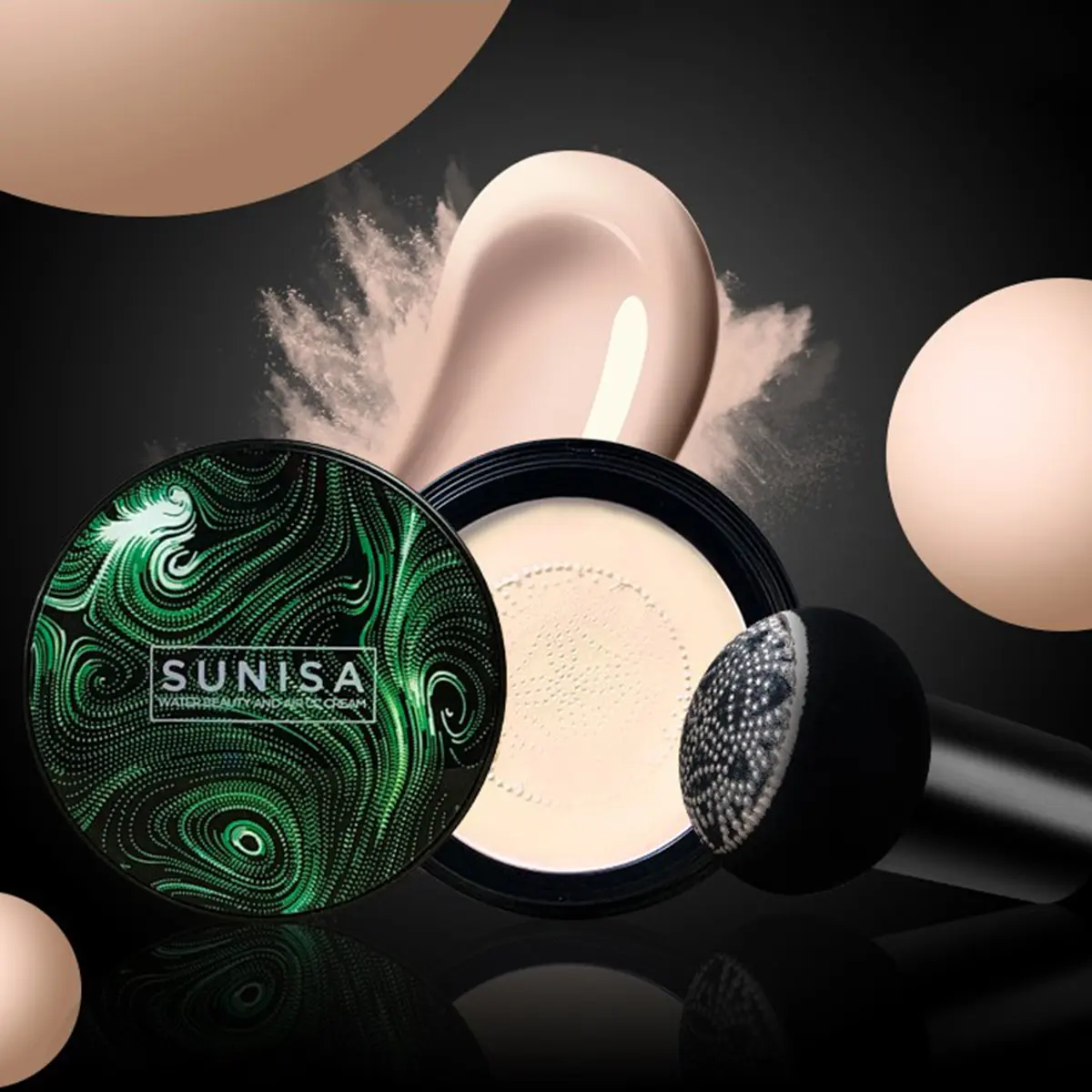 Picture of SUNISA Foundation Base Waterproof Mushroom Head Air Cushion BB CC Cream Moisturizing Liquid Foundation 20gm - Makeup Faundation