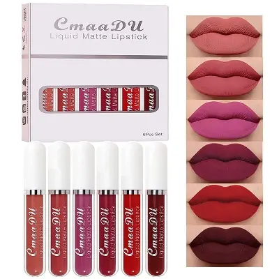 Picture of 6 Color Matte Liquid Lipstick Set Long-Lasting Smudge Proof