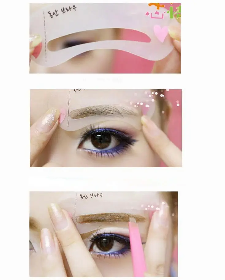 Picture of 3 Different Shape Mini Eyebrow Class Drawing Guide