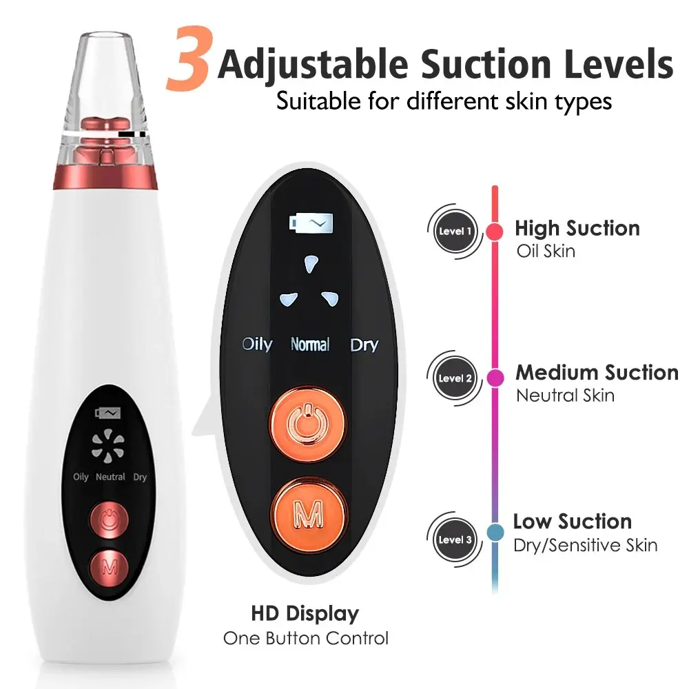 Picture of Rechargeable Device for Remove Blackheads and Whiteheads for Men & Women