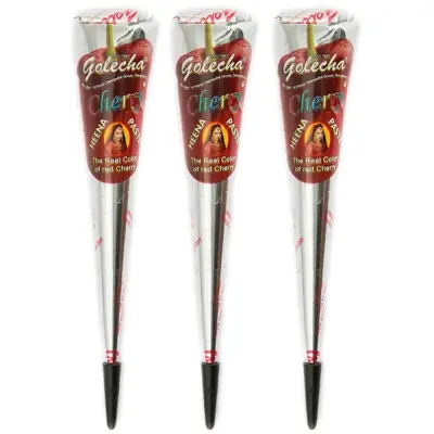 Picture of 3 pcs (INDIAN) Golecha Cone Mehedi - mehedi art