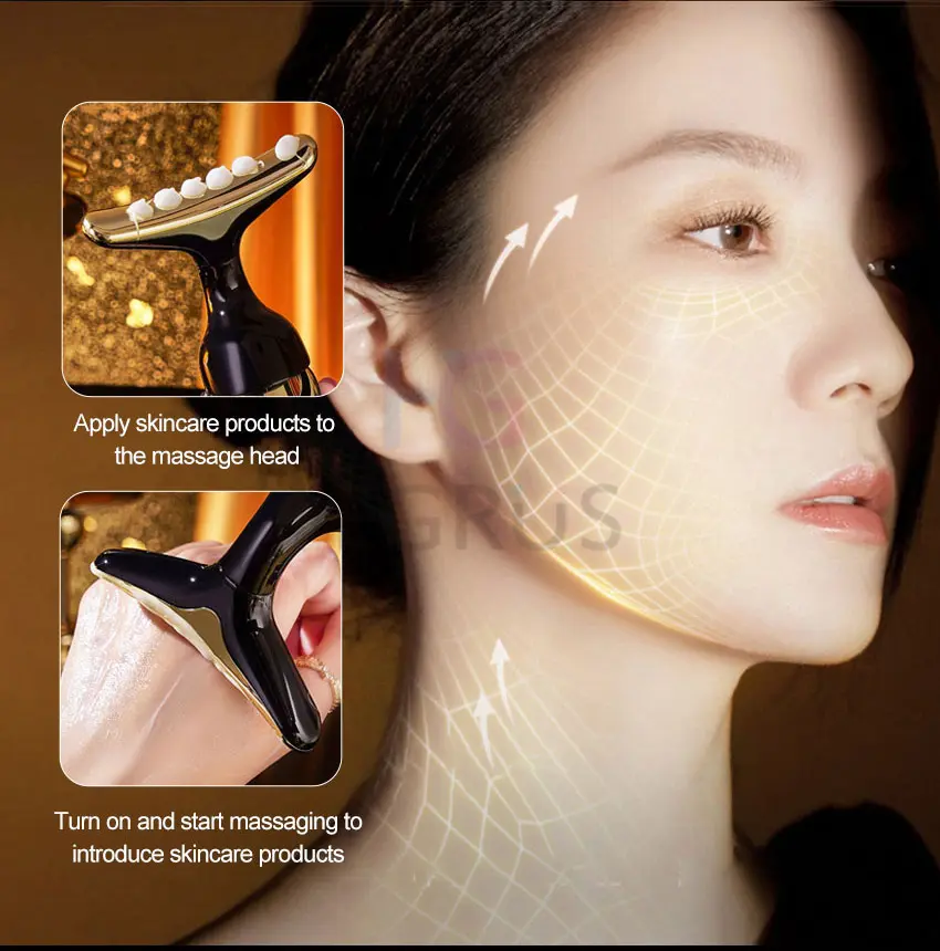 Picture of 3 IN 1 EMS Face Lifting Massager Neck Firming Eye Massage Skin Fine Lines Beauty Tools Skin Lifting Tightening Device Skin Care Tool