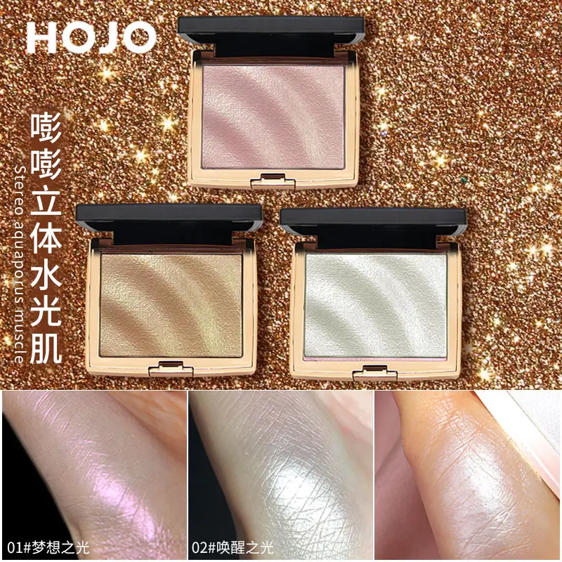 Picture of New HOJO Highlighter Makeup Shimmer Powder Highlighter Palette Base Illuminator Highlight Face Contour Golden Bronzer