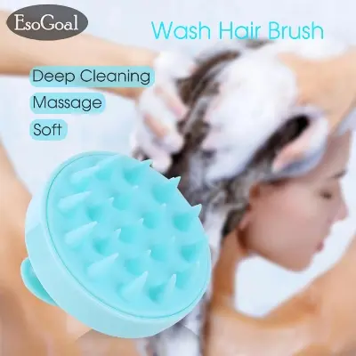 Picture of Hair Wash Brush Scalp Massage Silicone Head Haircare Massager Comb (Multiple Colors)