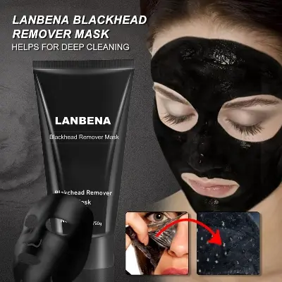 Picture of LANBENA Blackhead Remover Mask Peel Off Nose Black Mask Face Care Mud Acne Treatment Deep Cleansing 50gm