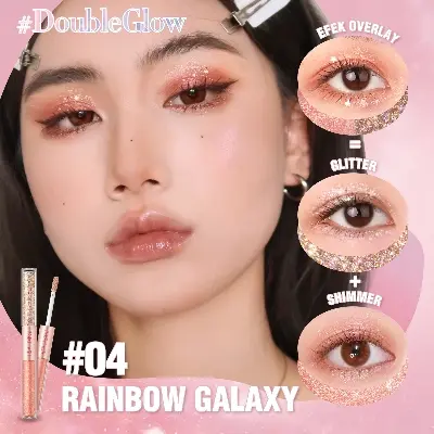 Picture of Pink Flash 2 in 1 All Glow Liquid Eyeshadow High Pigment Waterproof Eye Makeup - 04