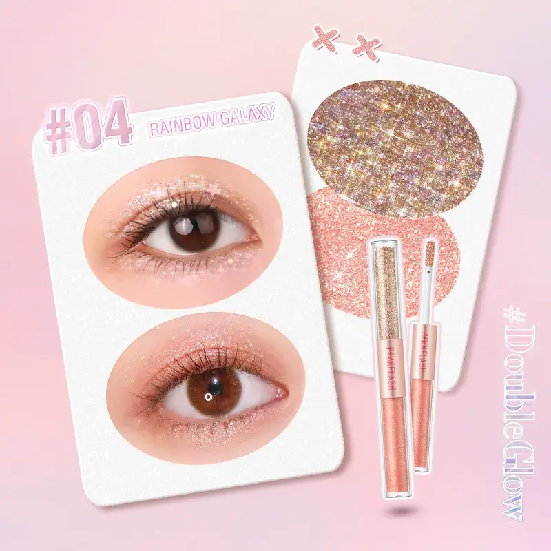 Picture of Pink Flash 2 in 1 All Glow Liquid Eyeshadow High Pigment Waterproof Eye Makeup - 04