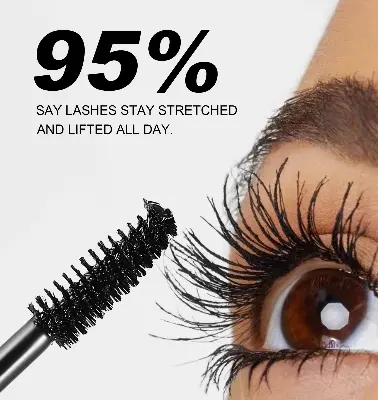Picture of Handaiyan Waterproof Mascara Black Thick Curly Eyelash Extension Female Non-smudge Silk Fiber Mascara Eye Makeup Cosmetic