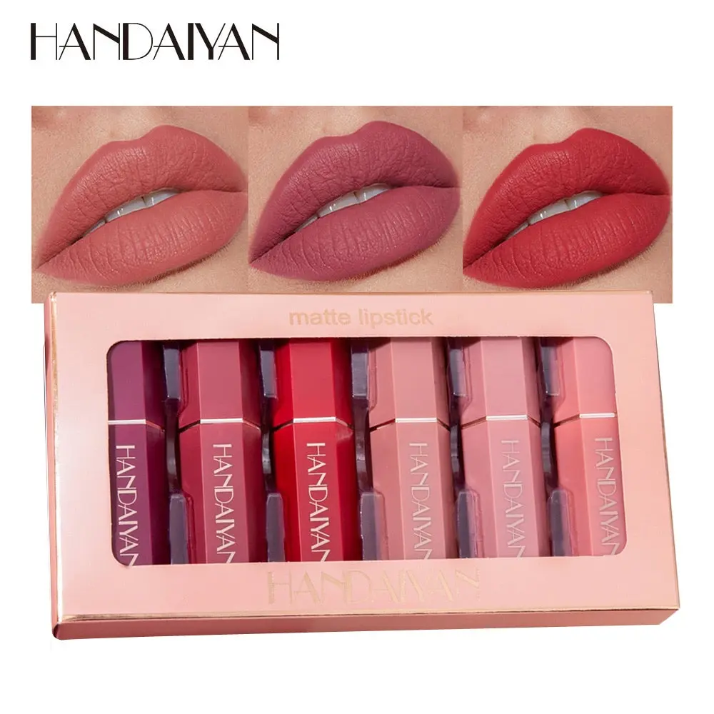 Picture of HANDAIYAN 6 PCS Matte Lipstick Long Lasting,Velvet Waterproof Lipstick