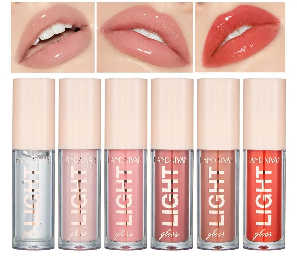 Picture of Handaiyan Light Gloss Lipstick 6 Shades  Lip Gloss, Clear Lip Gloss, Liquid Lipstick  (Set B Gloss)