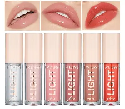 Picture of Handaiyan Light Gloss Lipstick 6 Shades  Lip Gloss, Clear Lip Gloss, Liquid Lipstick  (Set B Gloss)