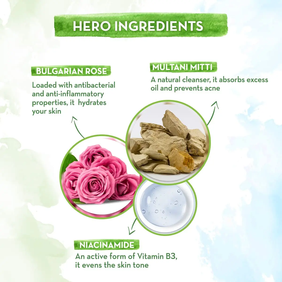 Picture of Mamaearth Multani Mitti Face Wash with Multani Mitti & Bulgarian Rose For Oil Control & Acne - 100 ml | Suits All Skin Types | Hydrating & Gentle | Paraben-Free | No Silicones | Sulphate-Free