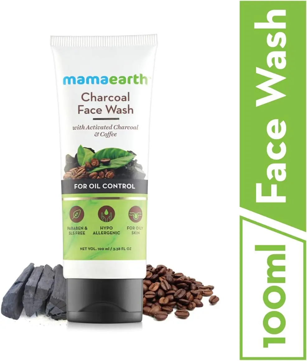 Picture of Mamaearth Charcoal Face Wash with Activated Charcoal & Coffee for Oil Control (100)ml
