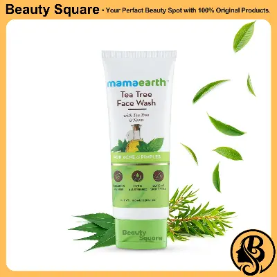 Picture of Mamaearth Tea Tree Natural Face Wash for Acne & Pimples Wash 100 ml - For Normal & Dry Skin