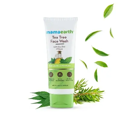 Picture of Mamaearth Tea Tree Natural Face Wash for Acne & Pimples Wash 100 ml - For Normal & Dry Skin