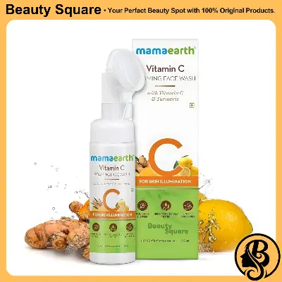 Picture of Mamaearth Vitamin C Face Wash with Foaming Silicone Cleanser Brush Powered by Vitamin C & Turmeric - 150ml
