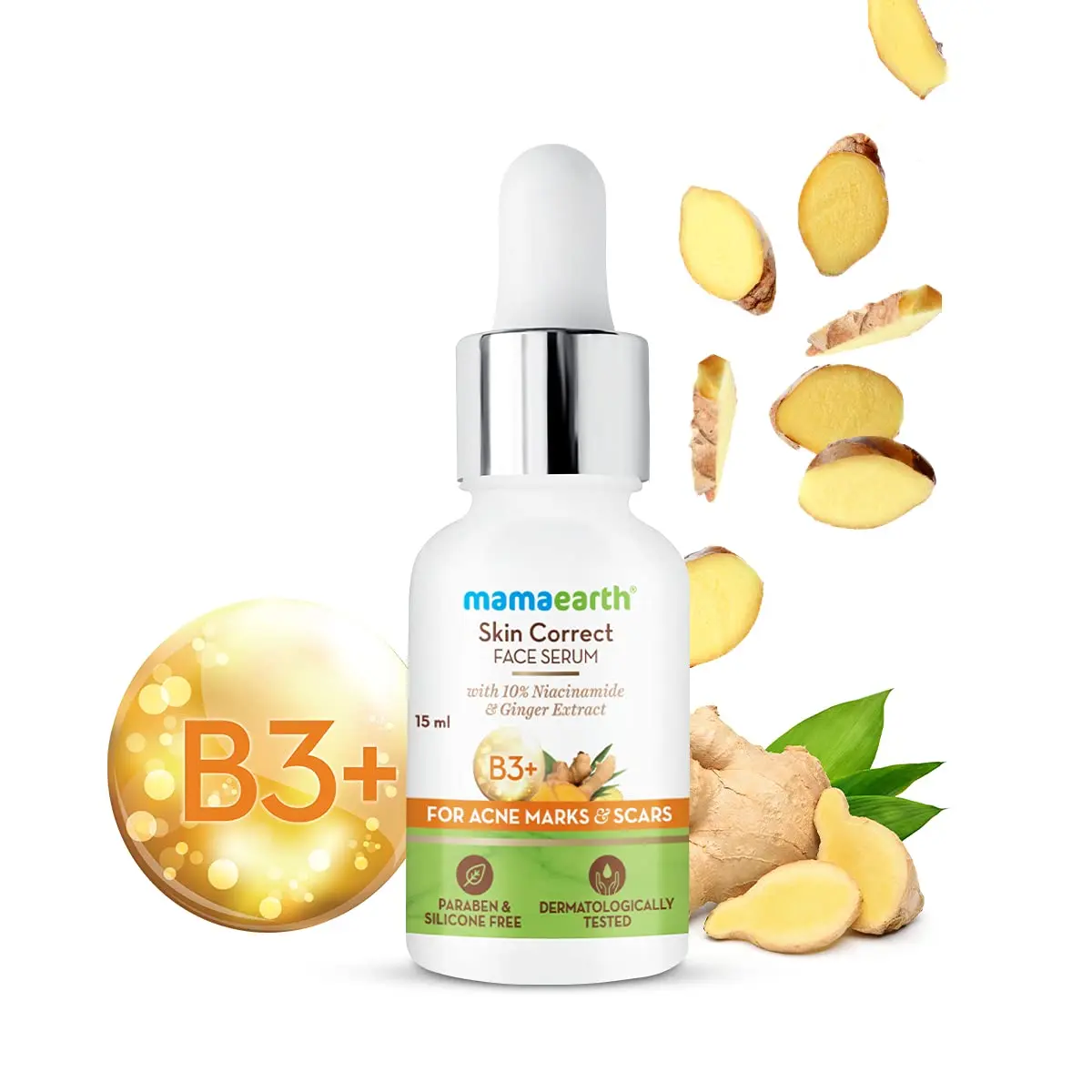 Picture of Mamaearth Skin Correct Face Serum With Niacinamide & Ginger Extract For Acne Marks & Scars-15ml