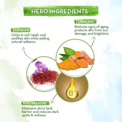 Picture of Mamaearth Ubtan Face Serum for Radiant Skin | Helps Give Natural Glow & Retain Moisture Balance | Turmeric & Saffron Infused Sun Damage Repair Solution