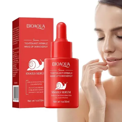 Picture of BIOAQUA Face Snail Serum Tighten Anti Wrinkle Wake up Skin Energy Facial Snails Serum- 30ml