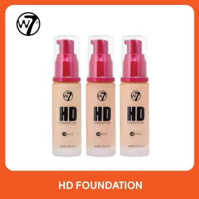 Picture of W7 HD Foundation Rich and Creamy Matte Formula Medium Lasting Coverage Cruelty Free, Vegan Liquid Foundation-30ml