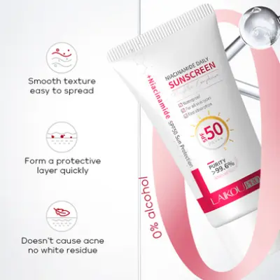Picture of LAIKOU PRO Advanced Niacinamide Daily Sunscreen SPF50 PA+++ Lightweight, Hydrating & Brightening UV Protection - 50g