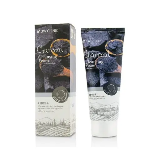 Picture of 3W Clinic Charcoal  Cleansing Foam - 100ml