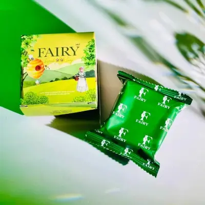 Picture of Fairy Scrub Gluta Soap Green Tea Brightening Face & Body Black Spots Knee - 50g
