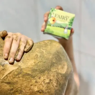 Picture of Fairy Scrub Gluta Soap Green Tea Brightening Face & Body Black Spots Knee - 50g