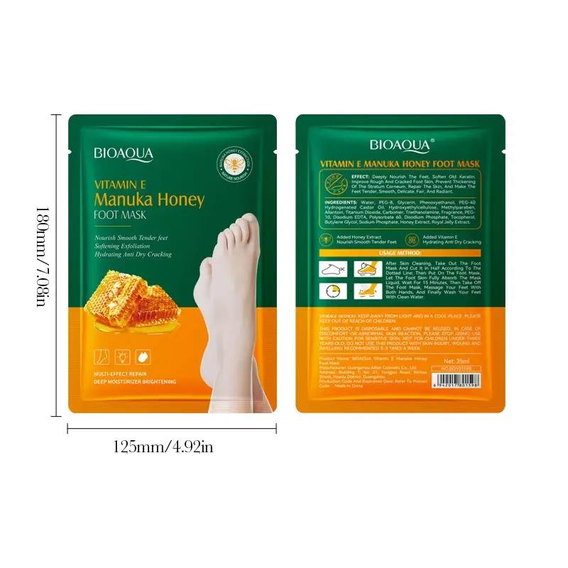 Picture of BIOAQUA Foot Peeling Vitamin E Manuka Honey Moisturizing Foot Mask