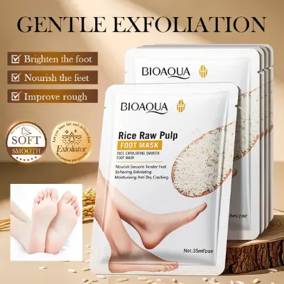 Picture of BIOAQUA Rice Raw Pulp Exfoliating Smooth Whitening Foot Mask - 1Pcs