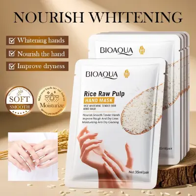 Picture of BIOAQUA Rice Raw Pulp Exfoliating Smooth Whitening Foot Mask - 1Pcs