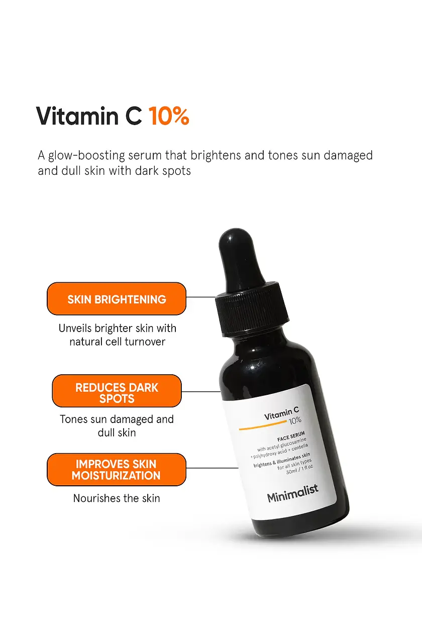 Picture of Minimalist 10% Vitamin C Face Serum for Glowing Skin (Beginner Friendly Potent Vitamin C Formula)
